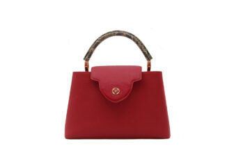 Louis Vuitton Capucines Red with Python Leather MM